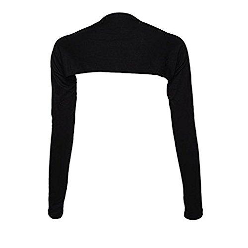 Bolero Shrugs for Women Long Sleeve Arm Sleeves Hijab Accessories One Size (Black)