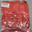 Womens Tops 3/4 Length Sleeve Round Neck Casual Loose Fit Tunic Tops Basic Pleated Shirts 2025 (Red)