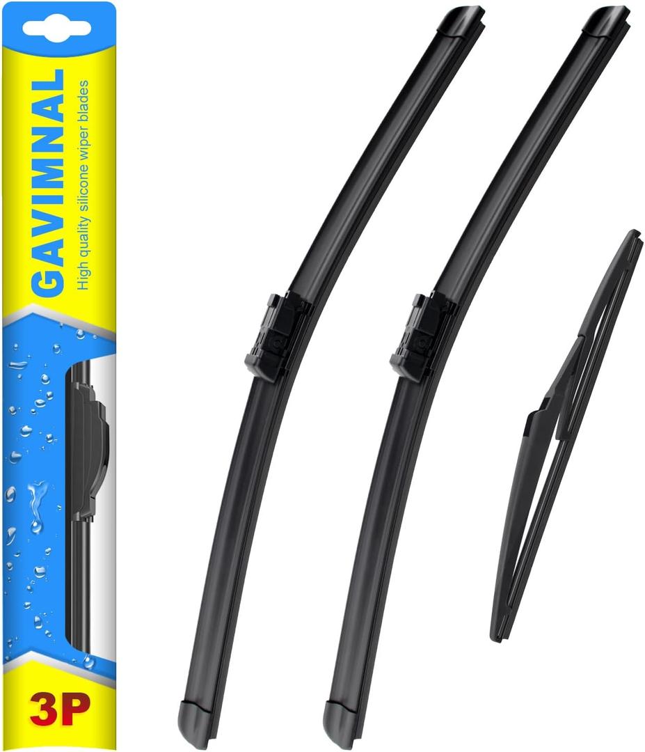 Gavimnal 26"+21"+16" Silicone Wiper Blades Replacement For Lexus RX350 RX450h 2016-2022,All-Season Front Rear Windshield Wiper Blades(Set of 3)