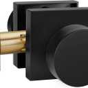 goldenwarm Passage Door Knobs Black, Zinc-Alloy Heavy Duty Closet Door Knobs, Contemporary Matte Black Door Knob Passage, Matte Black Door Knob for Hallway(1 Pack)