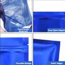 100 Pack Resealable Mylar Bag, Smell Proof Bags Resealable Packaging Supplies for Food Storage Small Business (Blue, 4" X 6")