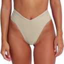 geluboao Women's Bikini Bottom Sexy V Cut High Cut Swimsuit High Waisted Bathing Suit Bottoms XL