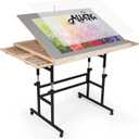 ALL4JIG 1500 Piece Jigsaw Puzzle Table with Legs,25"x34"Adjustable Puzzle Tables for Adults, 3-Tilting-Angle Portable Wooden Jigsaw Puzzle Board Portable with 4 Drawers & Cover Birthday Gift For Mom