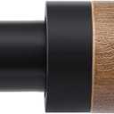 Wood Curtain Rods for Windows 72 to 144 Inches(6-12ft),1 inch Adjustable Window Curtain Rods with Imitation Wood Grain Finials, Heavy Duty Decorative Drapery Rod for Bedroom, Kitchen and patio (Black)