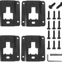 Auovo 4pcs Truck Bed Cargo Tie Down Brackets Plates for Ford F150 F250 F350 2015-2024 Replacement of FL3Z-9928408-AB Bed Load Hook Reinforcement Panel Accessories with 18 pcs Torx Screws& Install Tool