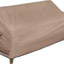ULTCOVER Waterproof Outdoor Sofa Cover - Heavy Duty Patio Bench Covers 58W x 28D x 35H inch (Brown-30"deep)