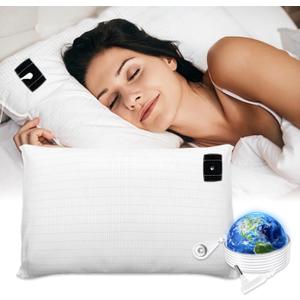 Grounding Pillowcase with Grounding Cord, Grounding Pillowcase Queen Contains Silver Fibers, Conductive Cotton Grounding Pillow Case, Improve Sleep, Relieve Pain (20x30IN, White)