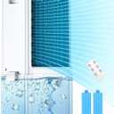 Portable Air Conditioners w/Remote, 4 Modes & 3 Speeds, Waterless Alert System & 2.4-Gal Tank for 20H Cooling, 12H Timer for Auto Off, Evaporative Air Cooler for Room Bedroom Office, Off White