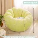 Pumpkin Bean Bag Sofa Chair for Adult, Beanbag Couch with Filler for Reading and Relaxation, Comfy and Lazy Sofa for Dorm, Apartment, Living Room and Bedroom, Grass Green XXX-Large