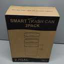 Vanpopubs 2 Pack 2.7 Gal Bathroom Trash Can with Lid, Automatic Trash Can Small Smart Garbage Can Touchless, Slim Motion Sensor Waterproof Plastic Trash Bins for Bedroom Office Kitchen Toilet (White)