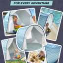 Baby Beach Tent, 2026 Upgrade Pop Up UPF 50+ UV Protection Sun Shelter Canopy with Mosquito Net Portable Outdoor Shade Summer Essentials for Babies & Toddlers- Blue