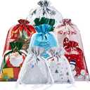 38PCS Christmas Gift Bags, Assorted Sizes Bulk S/M/L, Waterproof Holiday Gift Wrap with Drawstring,Gift Sacks,Gift Wrap Bags,Gift Bags For Presentsgift (38)