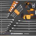 GEARWRENCH 59 Piece 6 Point Combination Wrench and Hex Key Set in Foam Storage Tray - GWMSCWS6SAEMM