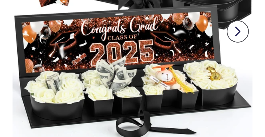 AmazingSpark Graduation Gift Box for Flowers with Congrats Grad Class of 2025 Sticker,Fillable Cardboard Letter Grad Box with Ribbon for Bouquet Chocolate Candy Snack Graduation Party Favor(Pink)
