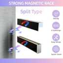 Magnetic Straw Holder for Cabinet, Metal Straw Organizer with Double Sided Adhesive Tape, Reusable Tumbler Straws Storage Dispenser for Fridge Kitchen Counter Cupboard Door(White)