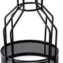 LEDSone Vintage Industrial Adjustable Industrial Clamp on Metal Bulb Guard Cage for Pendant, Farmhouse Light Fixture, Vintage Lamp Shades and Hanging Lamp, (Black Bird Cage) [Energy Class A]