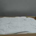 Oversized King Goose Feather Down Fiber Comforter, 100% Cotton Cover Ultra Soft Fluffy Duvet Insert, All Season Luxurious Hotel Bedding Comforter with 8 Loops, White 116"x98"