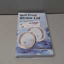 30 oz Tumbler Lid with Straw for YETI, 2 Pack Replacement Cover for Rambler 26 oz Cup, 30 oz Tumbler, 35 oz Straw Mug, Spill Proof Top with Brush, Dishwasher-Safe and Shatter-proof