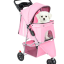 DUMOS 3 Wheels Pet Stroller for Small Dogs and Cats