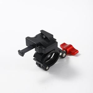 Metal V-Mount Lock Battery Adapter with Clamp Compatible with DSLR Camera Battery, Lightweight Rod Clamp for Tripod 25-55MM
