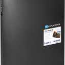 Sooez Heavy Duty Binder with Plastic Sleeves 18"x24", Portfolio Folder with 30 Clear Sheet Protectors, Display 60 Pages, Presentation Book for Artwork, Sheet Music, Document (Black)