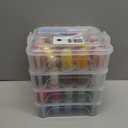 New brothread 80 Spools 500m Each Embroidery Machine Thread with Clear Plastic Storage Box - Colors Compatible with Janome and Robison-Anton Colors