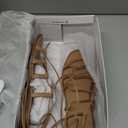 The Drop Women's Haven Lace Up Gladiator Sandal (7.5, Doe Tan)
