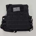 Black Tactical Style Plate Carrier Rig 