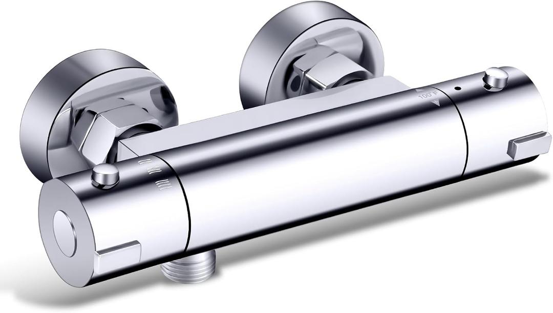 4 Inch Thermostatic RV Shower Faucet Valve - Ensures Constant Water Temperature,No More Repeated Temperature Adjustments,Provide The Coziest Bathing Experience For The Elderly and Kids