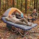 LILYPELLE Oversized XXL Folding Camping Cot, 78" L x 32" W x 18" H Heavy Duty Sleeping Cots with Carry Bag, Double Layer Oxford Portable Travel Camp Cots for Home, Office Nap and Outdoor Beach