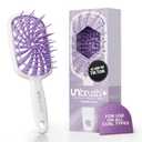 FHI Heat UNbrush Plus Curly Hair Brush for Gentle & Effective Detangling on Wet or Dry Fragile Hair Types Detangler Brush w/ 84 UltraFlex Bristles, Ultra-light, Vented, Anti Static Hairbrush