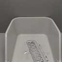 SpaceTime Large Cat Litter Box with High Sides,Cat Boxes for Indoor Cats,Cat Litter Pan for Kitty,Litter Box with Low Entry,Easy to Clean,Anti-Splashing(Grey)