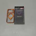 CASEKOO Cosmic Orange Glossy for iPhone 17 Pro Case [360 Spin Magnetic Stand][Fit for MagSafe][17FT Military Protection] Slim Polished Frame Titanium Alloy Sturdy Stand 6.3", Cosmic Orange