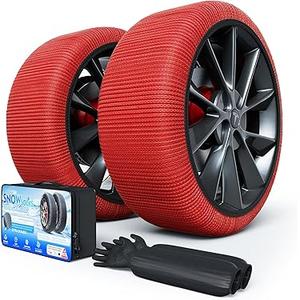 C-Hopetree Snow Socks for Tires, Superior Grip Alternative for Snow Chain, Anti-skid Tire Traction Device for Cars and SUVs, XL-Large, Pack of 1