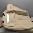 Coverado Seat Covers, Car Seat Covers Front Seats, Beige Nappa Leather Car Seat Covers, 2 Pack Waterproof Front Seat Covers, Breathable Perforated Leather Seat Cushion Universal Fit Most Cars Trucks
