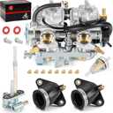 Carburetor Carb & Fuel Petcock Intake Manifold for Yamaha V-Star 650 XVS650 1998-2014