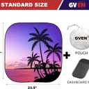 Gven Windshield Sun Shade for Car 2-Piece Foldable Sunshade for Front Windows, Blocks UV Rays, Automotive Interior Sun Protection Car Summer Accessories（Sunset,S）