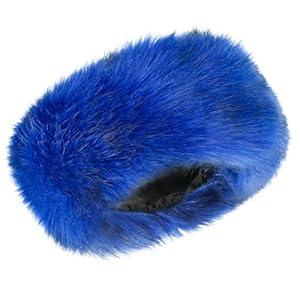 Faux Fur Headband for Women Elastic Fuzzy Thick Earmuffs Winter Headwrap Ear Muffs Furry Ear Warmers Cold Weather (Apricot)