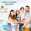 Nasal Irrigation System with 30 Saline Packets, Sinus Rinse Machine, Nose Sinus Cleaner Machine with Water Tank & Waste Collection Tank - Blue