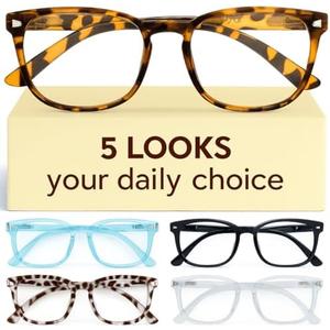 CCVOO Reading Glasses for Women/Men, Eyeglasses, Blue Light Readers for Women/Men, Computer Eye Glasses, Cheaters, +1.00