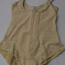 SHAPERX Women's Fajas Colombianas Shapewear Postpartum Tummy Control Body Shaper Butt Lifter Bodysuit (Large, Beige)
