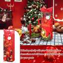 SilTriangle 50 Pack Christmas Wine Gift Bags Bulk with Tissue Papers and Tags Wine Bottle Wrap Bags with Handles for Xmas Holiday Gift Wrapping, 10 Designs, 14.2 x 4.7 x 3.5 Inches