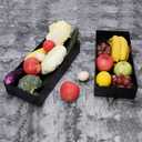 4-Tier Slim Rolling Utility Cart Storage Shelves Trolley Storage Organizer Shelving Rack with Mesh Baskets/Wheel Casters for Laundry Pantry Bathroom Kitchen Office Narrow Places(Black)