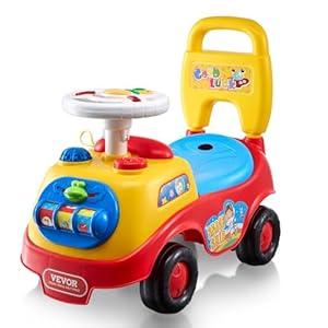 VEVOR Ride On Push Car for Toddlers, Ages 19+ Months, Ride Racer, Sit to Stand Toddler Ride On Toy, Kids Ride On Car with Music Steering, Horn & Under Seat Storage, Ride On Toy for Boys Girls