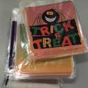 FEBSNOW 450pcs Halloween Candy Bags, 9 Styles Self Adhesive Trick Candy Bag Cellophane Cookie Bags for Halloween Trick or Treat Goodie Ziplock Bags Party Favor (Color Set 8)