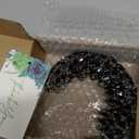 Sither Bridal Crystal Headband for Wedding Party Large Black Crystal Hair Band Headpiece Hair Accessories for Bride Hair Clips for Prom Party Gift(black)