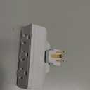oviitech 3 Outlets 3-Prong Swivel Wall Adapter, Grounded 180 Degree Electrical Plug Adapter, Indoor Rated,White.