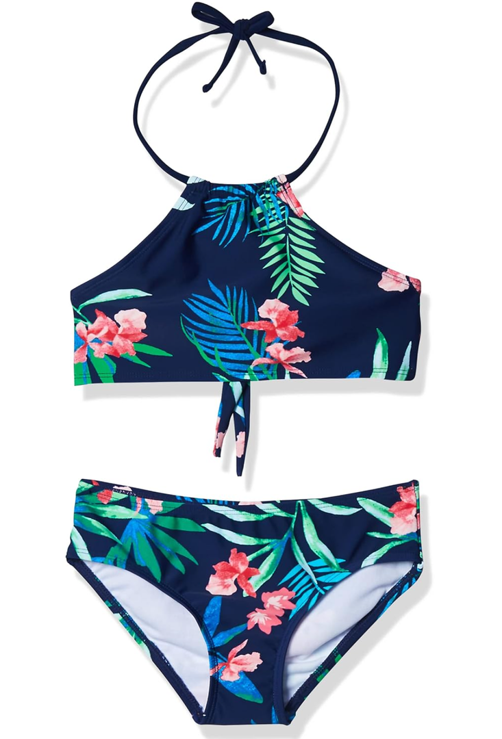 Kanu Surf Girls' Mahina UPF 50+ Beach Sport Halter Bikini 2-Piece Swimsuit 12