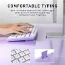 Wireless Keyboard and Mouse, 2.4GHz Cordless Keyboard Mouse Combo, Optical Mouse, Plug and Play USB Receiver, Compatible with Windows, Mac, Laptop, and PCWhite Purple
