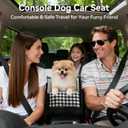 Center Console Dog Car Seat - Portable Armrest Booster Car Seats for Small Dogs, Detachable Washable Pet Carriers Puppy Essentials- Support Pet Up to 11lbs